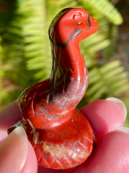 Carved Red Jasper Cobra - Morganna’s Treasures 