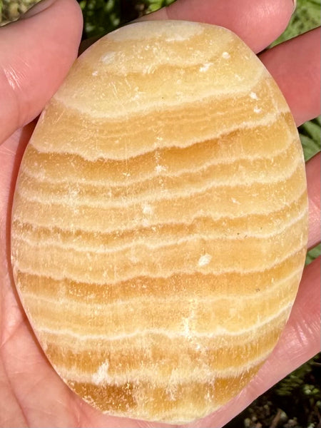 Large Orange Calcite Palm Stone