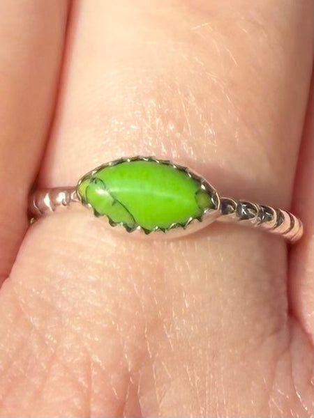 Green Mohave Turquoise Ring Size 9 - Morganna’s Treasures