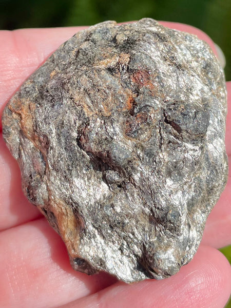 Beautiful Garnet with Mica Schist Palm Stone - Morganna’s Treasures