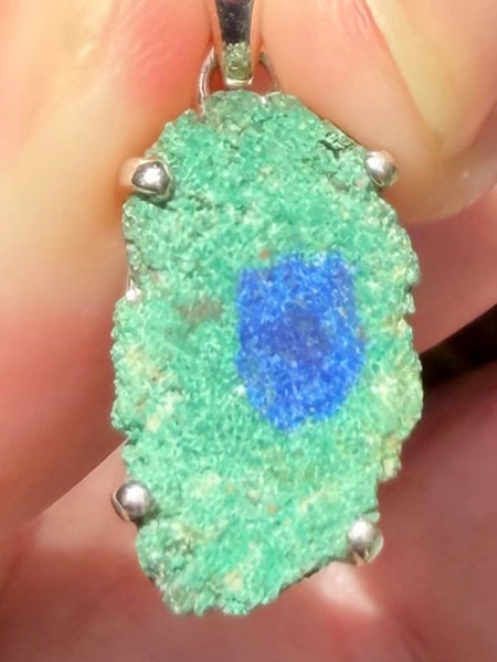 Azurite in Malachite Stalactite Pendant
