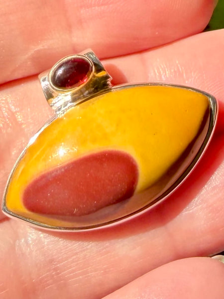 Mookaite Jasper and Garnet Pendant - Morganna’s Treasures
