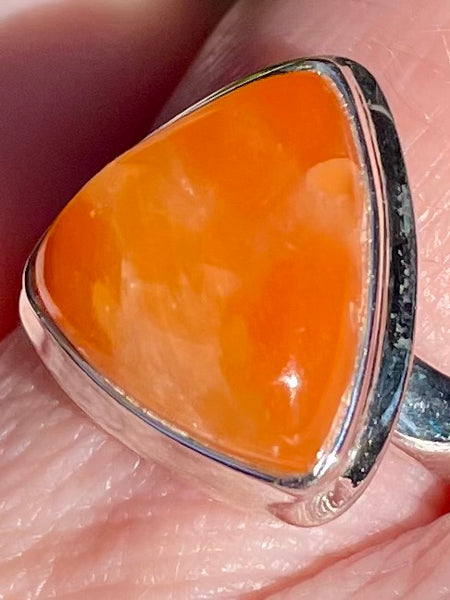 Orange Calcite Ring Size 8.5