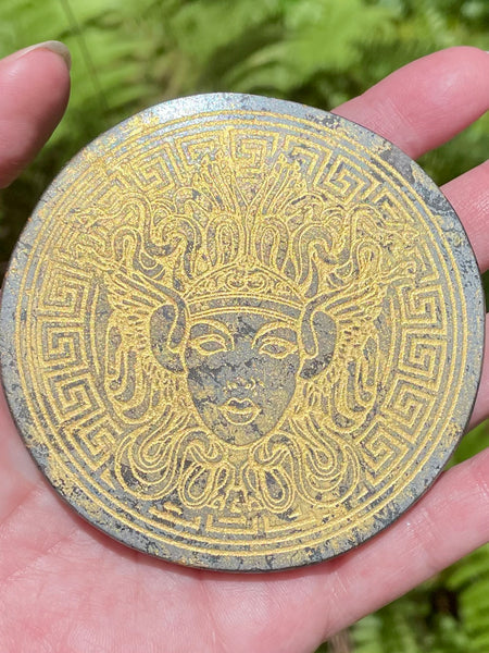 Hematite Shield of Protection Charging Plate - Morganna’s Treasures