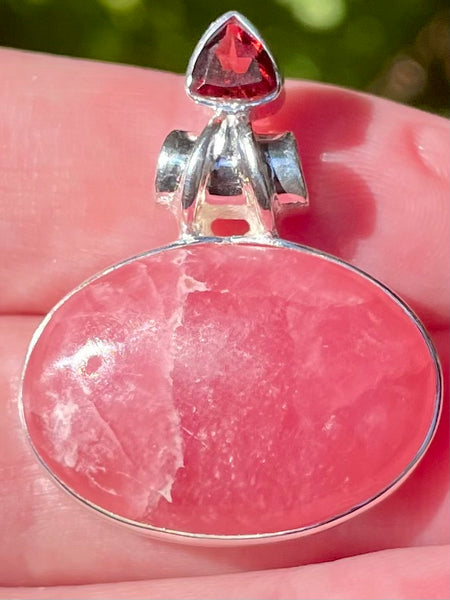 Rhodochrosite and Garnet Pendant - Morganna’s Treasures