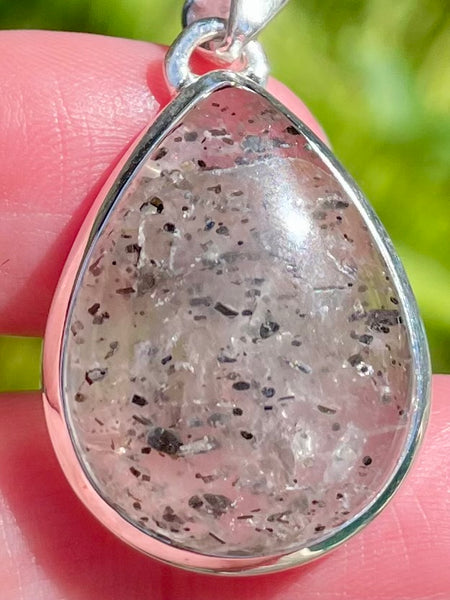 Hematite in Clear Quartz Pendant - Morganna’s Treasures 