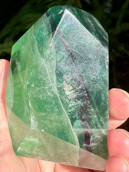 Gorgeous Fluorite Freeform with Rainbows - Morganna’s Treasures