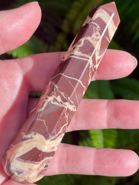 Brown Zebra Jasper Massage Wand - Morganna’s Treasures