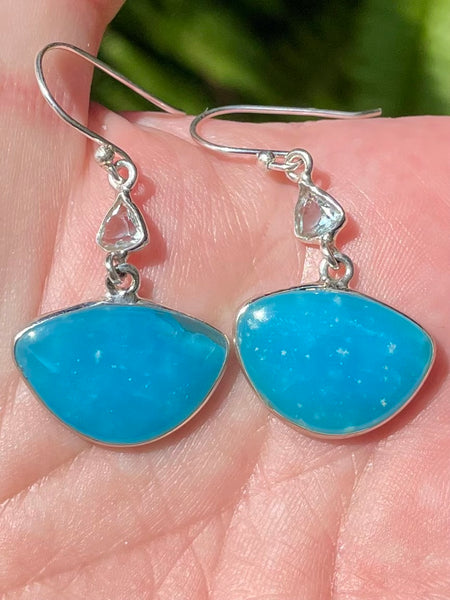 Smithsonite and Blue Topaz Earrings - Morganna’s Treasures 