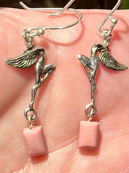 Peruvian Pink Opal Fairy Earrings - Morganna’s Treasures