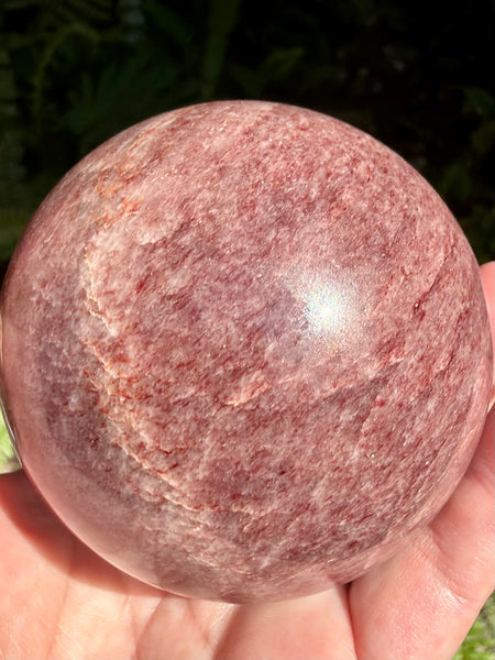 Large Strawberry Quartz Sphere