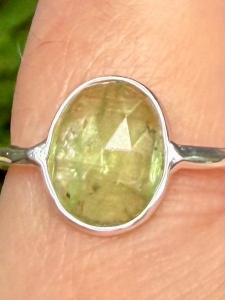 Green Kyanite Ring Size 7.5