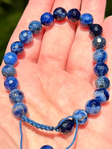 Adjustable Faceted Sodalite Bracelet - Morganna’s Treasures