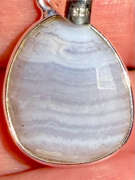 Blue Lace Agate Pendant - Morganna’s Treasures