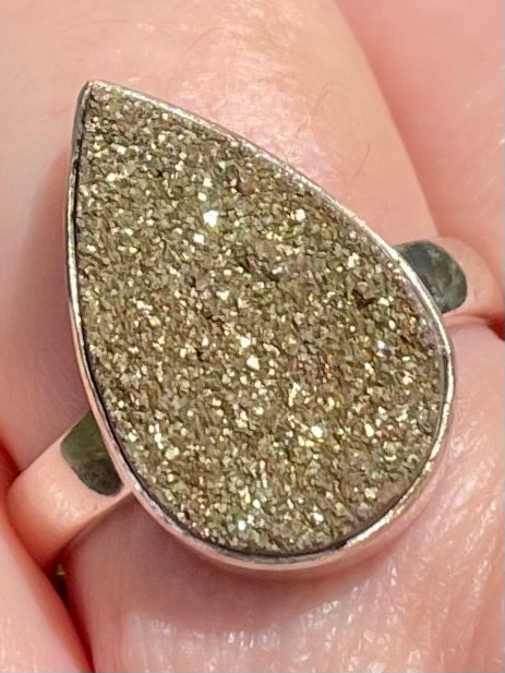 Pyrite Druzy Ring Size 8 - Morganna’s Treasures 