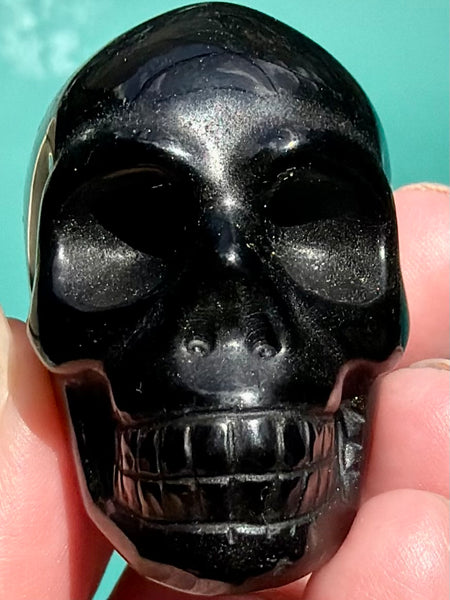 Black Obsidian Skull