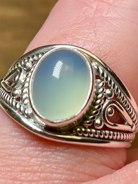 Aqua Chalcedony Ring Size 6