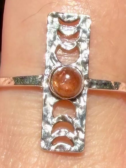 Sunstone Moon Phase Ring Size 9.5 - Morganna’s Treasures