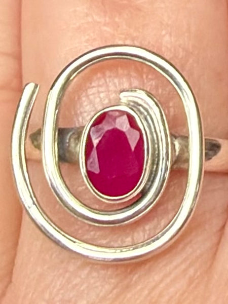 Ruby Spiral Ring Size 8.5 - Morganna’s Treasures