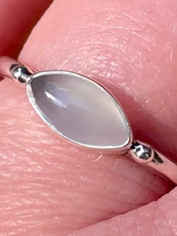 Aqua Chalcedony Ring Size 8