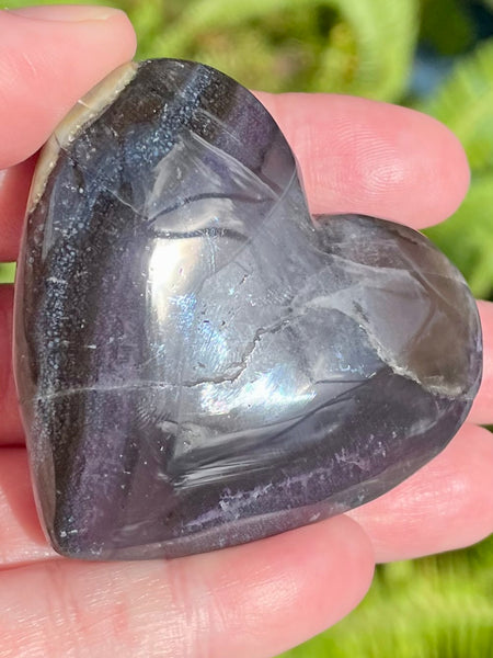 Fluorescent Volcano Agate Heart - Morganna’s Treasures 