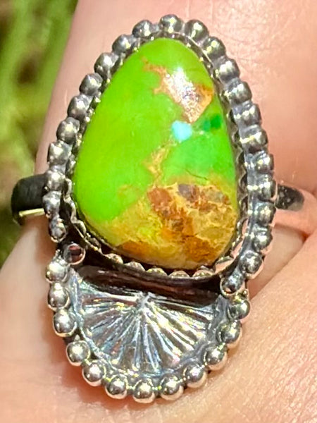 Green Mohave Turquoise Ring Size 7