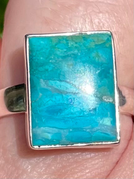 Rare Blue Peruvian Opal Ring Size 8 - Morganna’s Treasures 