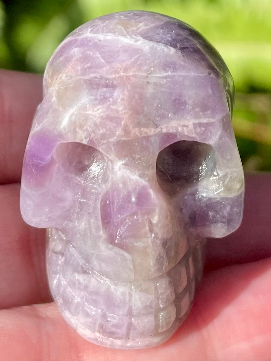 Carved Purple Amethyst Skull - Morganna’s Treasures 