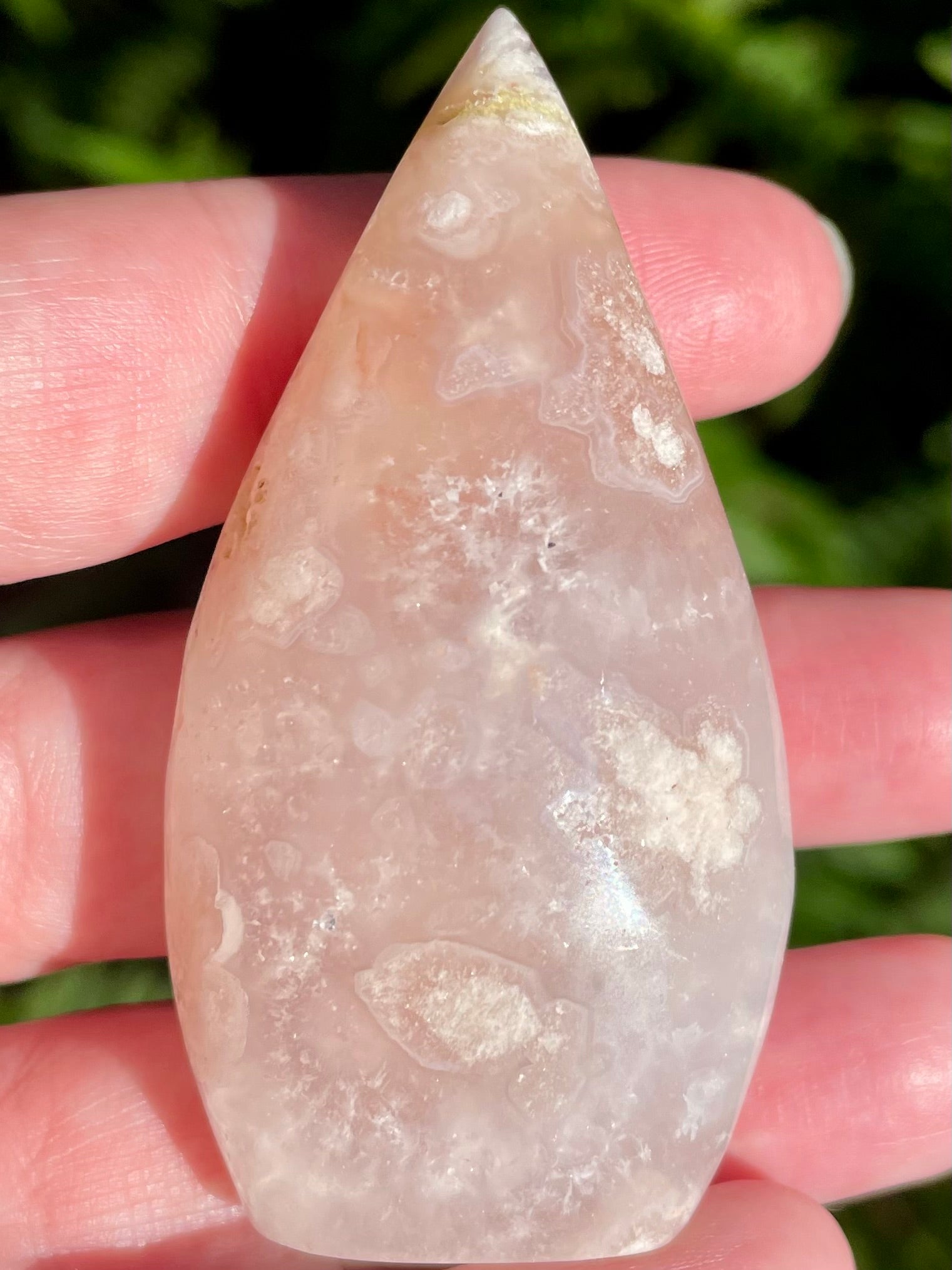 Small Flower Agate Flame - Morganna’s Treasures 