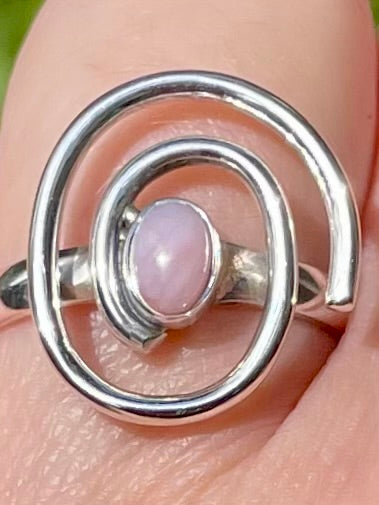 Peruvian Pink Opal Spiral Ring Size 7 - Morganna’s Treasures 