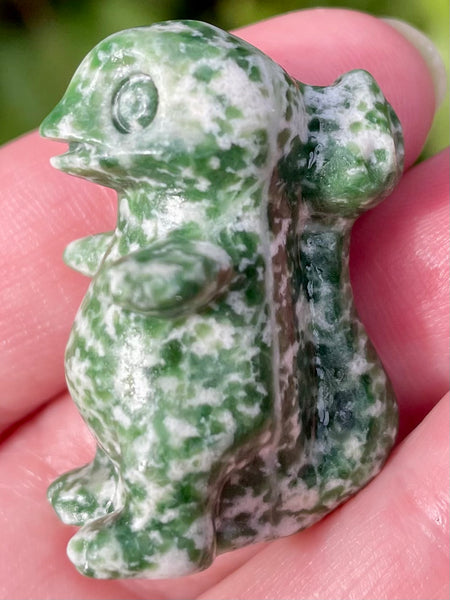 Green Spot Jasper Charmander - Morganna’s Treasures 