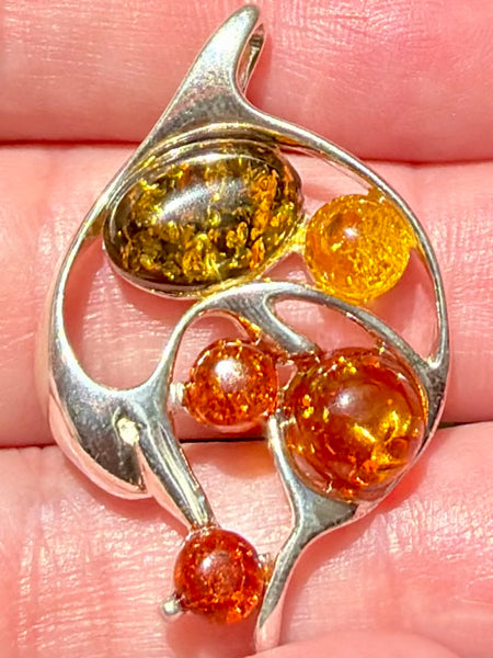 Gorgeous Baltic Amber Dolphin Pendant