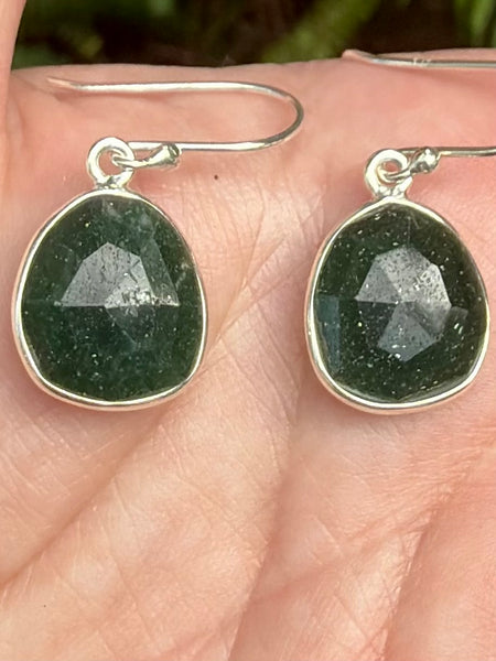 Faceted Green Aventurine Earrings