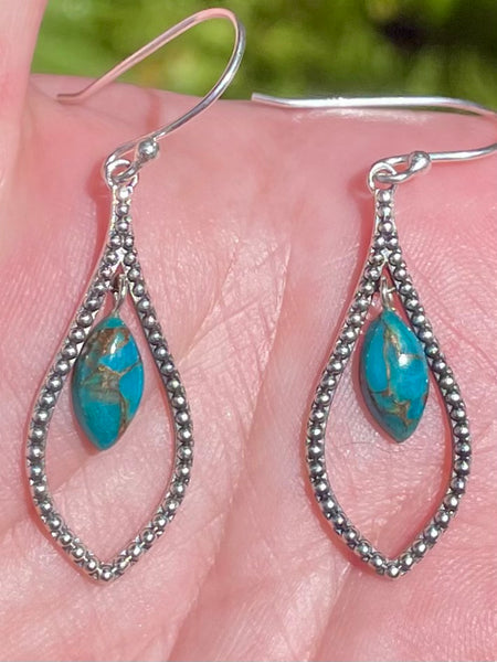 Blue Copper Turquoise Earrings - Morganna’s Treasures 