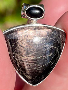 Hypersthene and Black Onyx Pendant - Morganna’s Treasures