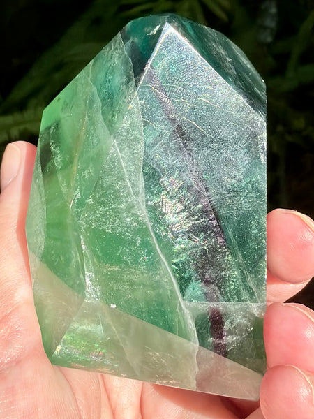 Gorgeous Fluorite Freeform with Rainbows - Morganna’s Treasures