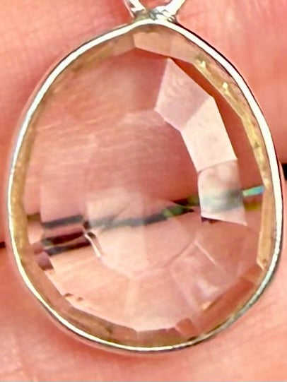 Faceted Clear Quartz Pendant