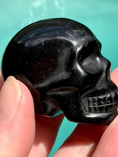 Black Obsidian Skull