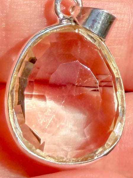 Faceted Clear Quartz Pendant