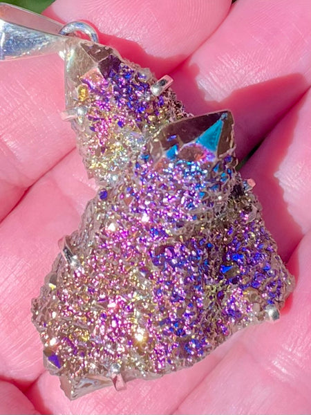 Titanium Aura Spirit Quartz Pendant