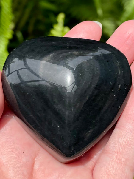 Rainbow Obsidian Heart Palm Stone - Morganna’s Treasures 