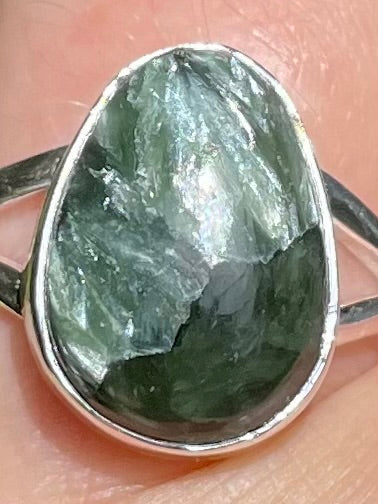 Green Seraphinite Ring Size 7 - Morganna’s Treasures
