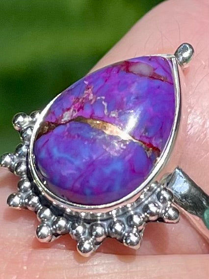 Purple Copper Turquoise Ring Size 7 - Morganna’s Treasures