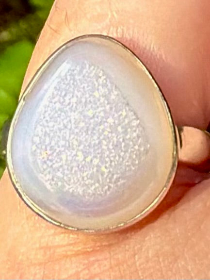 Angel Aura Quartz Druzy Ring Size 7 - Morganna’s Treasures