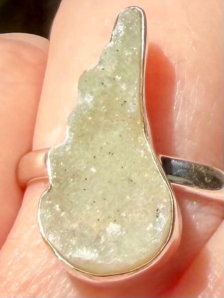 Quartz Druzy Ring Size 8