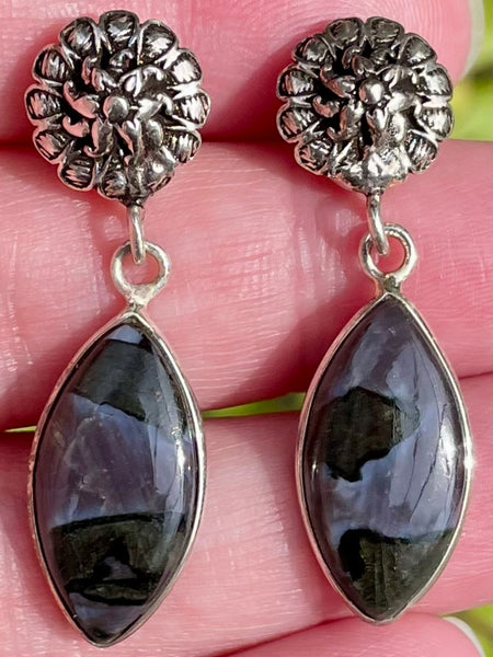 Beautiful Indigo Gabbro Earrings - Morganna’s Treasures 