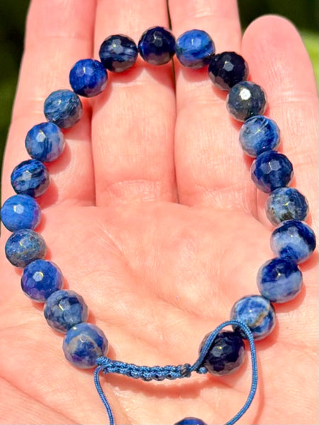 Adjustable Faceted Sodalite Bracelet - Morganna’s Treasures
