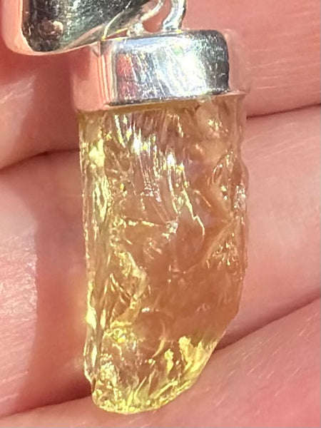 Rough Lemon Topaz Pendant
