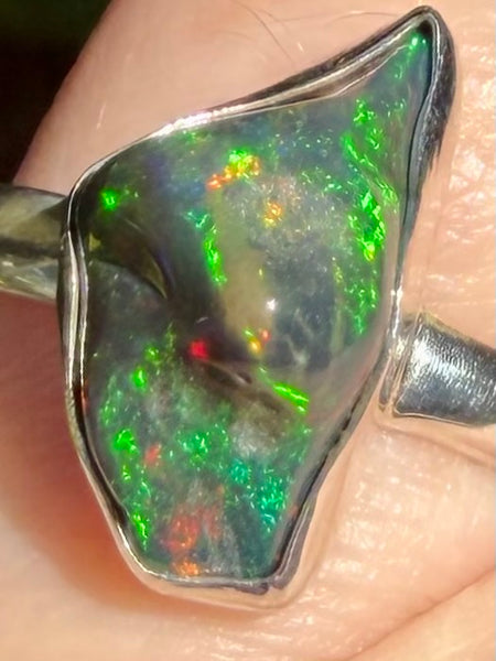 Chalama Black Opal Ring Size 6 - Morganna’s Treasures