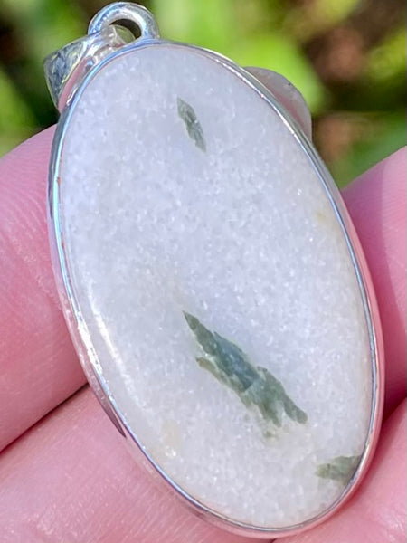 Green Tourmaline in Quartz Pendant - Morganna’s Treasures